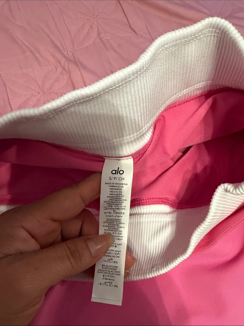 ALO Yoga Pink Circle Skirt with Contrast Waistband